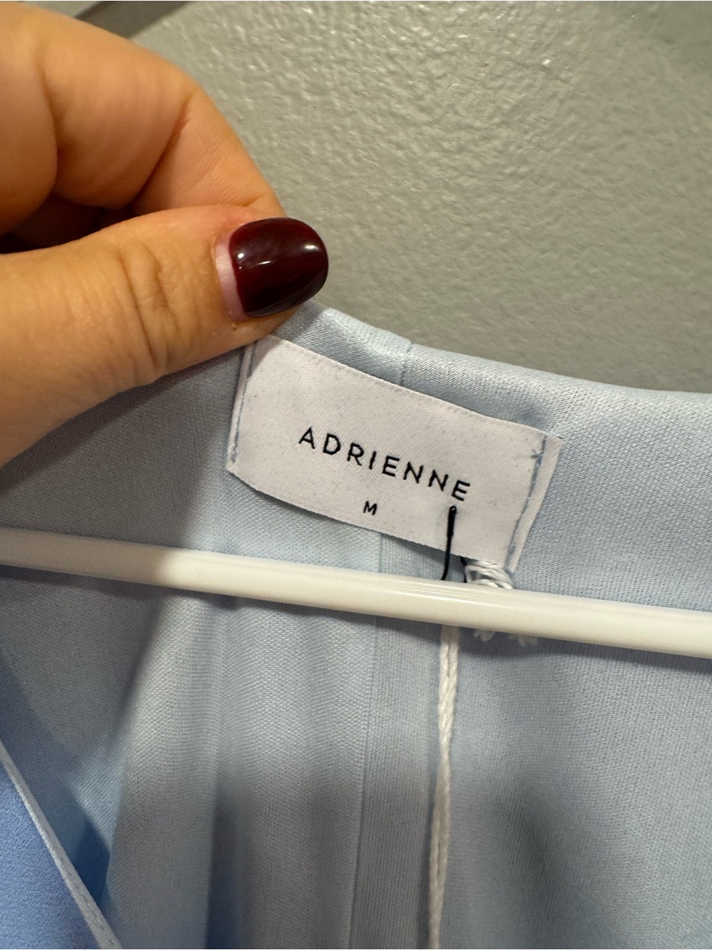 NWT Adrienne Light Blue Short Sleeve Dress Size Medium - Picture 3 of 9